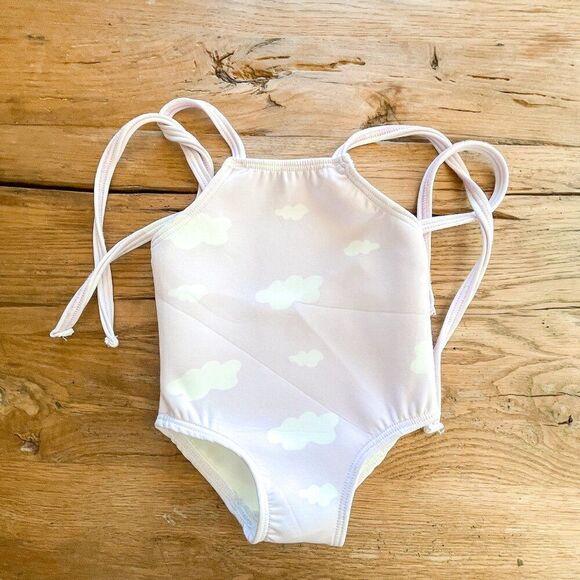 Arlo and Ivy Swim Lavender Cloud Print Swimsuit Size 6-12M - Picture 3 of 7